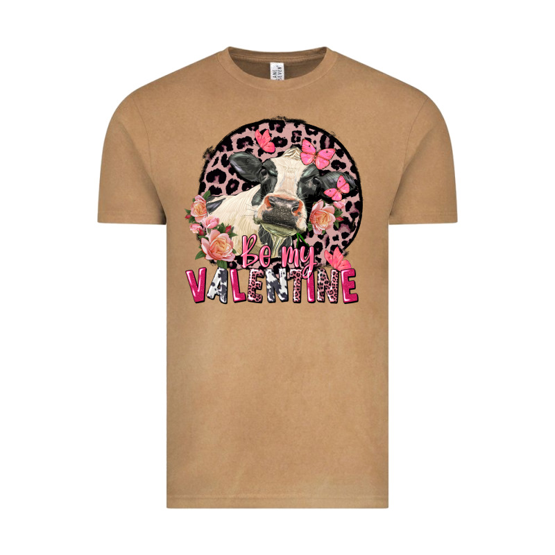 Be My Valentine Holstein Cow Valentine's Day Vintage Tee by FaDigitalArtStudio | Teevron