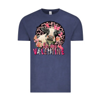 Vintage Denim be my valentine holstein cow valentine's day Vintage Tee - FaDigitalArtStudio