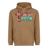Toasted Coconut he is risen Heavyweight Hoodie - MaliasSmallBusiness