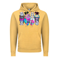 Vintage Mustard hippopotamus coffee cups Vintage Hoodie - Zillion Design Studio