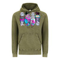 Vintage Olive hippopotamus coffee cups Vintage Hoodie - Zillion Design Studio