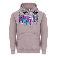 Vintage Zinc hippopotamus coffee cups Vintage Hoodie - Zillion Design Studio