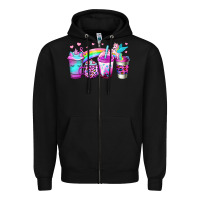 Black unicorn coffee Zipper Hoodie - Jasminsmagicworld