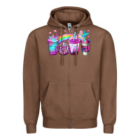 Chestnut unicorn coffee Zipper Hoodie - Jasminsmagicworld