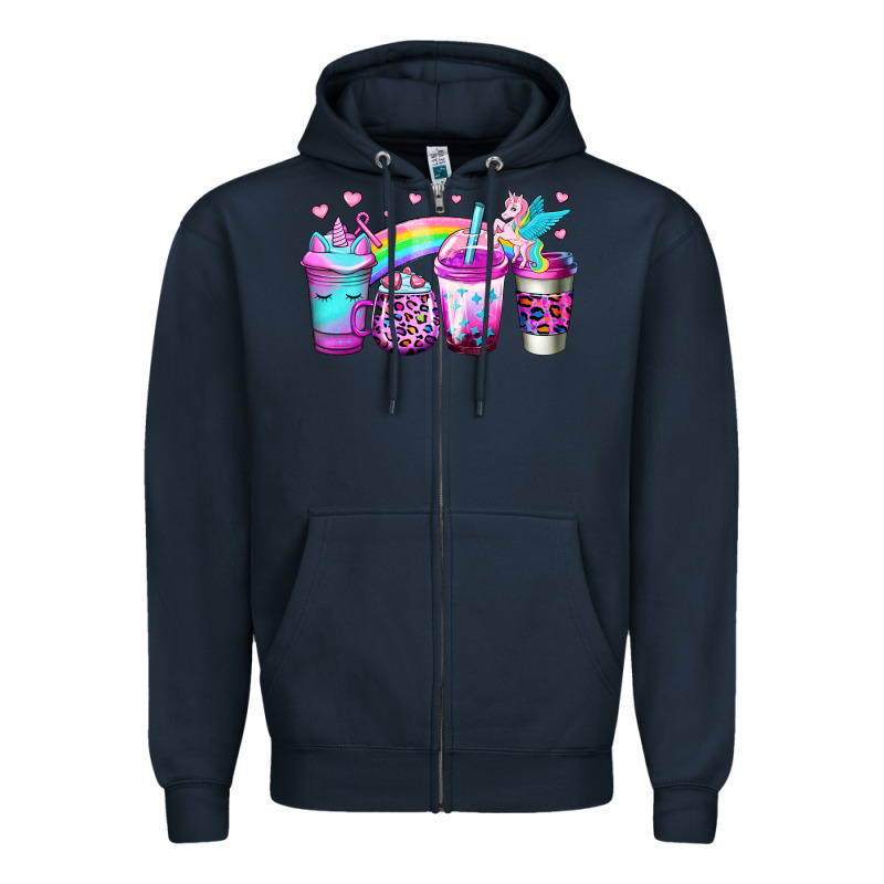 Unicorn Coffee Zipper Hoodie by Jasminsmagicworld | Teevron