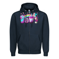 Navy unicorn coffee Zipper Hoodie - Jasminsmagicworld