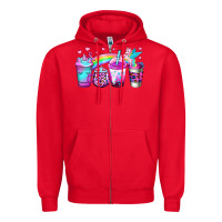 Red unicorn coffee Zipper Hoodie - Jasminsmagicworld
