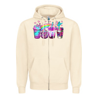 Sandshell unicorn coffee Zipper Hoodie - Jasminsmagicworld
