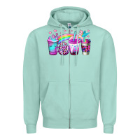 Seafoam unicorn coffee Zipper Hoodie - Jasminsmagicworld