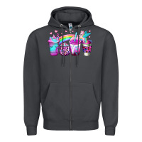 Smoke unicorn coffee Zipper Hoodie - Jasminsmagicworld