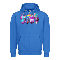 True Royal unicorn coffee Zipper Hoodie - Jasminsmagicworld