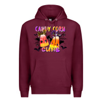 Burgundy candy corn cute Premium Hoodie - LillyAllenDesigns