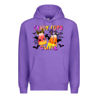 Purple candy corn cute Premium Hoodie - LillyAllenDesigns
