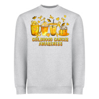 Heather Grey Childhood Cancer Awareness Coffee Cups Heavyweight Sweatshirt - texasbilliewilder