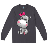 Smoke cute hippopotamus Long Sleeve Tee - AdoDesignShop