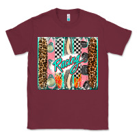 Burgundy racing brushstroke Classic Tee - AdoDesignShop