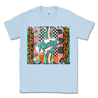 Dusty Blue racing brushstroke Classic Tee - AdoDesignShop