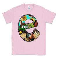 Bubblegum Pink farm life alphabet lowercase letters e Classic Tee - BundleAndBundleShop
