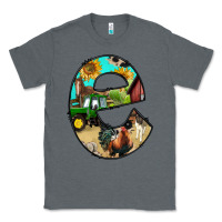 Charcoal Heather farm life alphabet lowercase letters e Classic Tee - BundleAndBundleShop