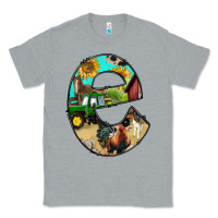 Heather Grey farm life alphabet lowercase letters e Classic Tee - BundleAndBundleShop