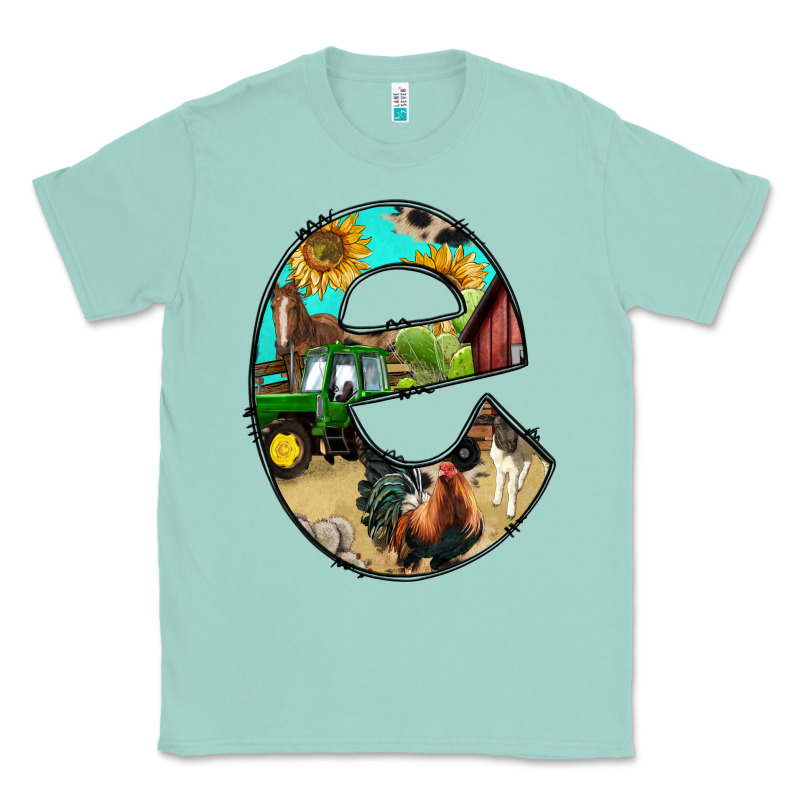 Farm Life Alphabet Lowercase Letters E Classic Tee by BundleAndBundleShop | Teevron