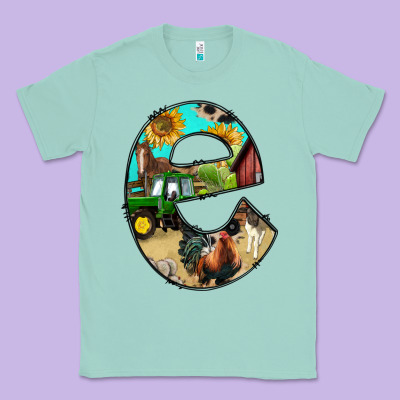 Farm Life Alphabet Lowercase Letters E Classic Tee Designed By Bundleandbundleshop