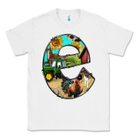 White farm life alphabet lowercase letters e Classic Tee - BundleAndBundleShop