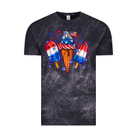 Cloud Black 4th of July ice creams Vintage Tee - Neo Western