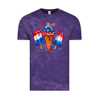 Cloud Purple 4th of July ice creams Vintage Tee - Neo Western