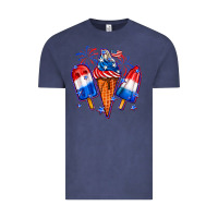 Vintage Denim 4th of July ice creams Vintage Tee - Neo Western