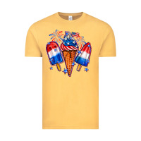 Vintage Mustard 4th of July ice creams Vintage Tee - Neo Western