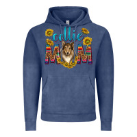 Vintage Denim western collie mom Vintage Hoodie - texasbilliewilder