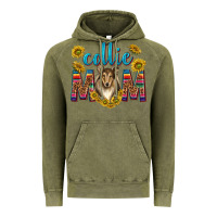 Vintage Olive western collie mom Vintage Hoodie - texasbilliewilder