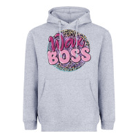 Heather Grey wax boss Heavyweight Hoodie - MaliasSmallBusiness
