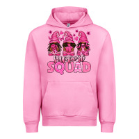 Fuchsia Pink breast cancer afro gnomies support squad Urban Hoodie - texasbilliewilder