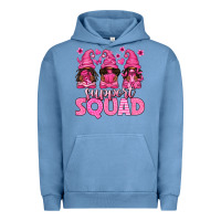 Pigment Pebble Blue breast cancer afro gnomies support squad Urban Hoodie - texasbilliewilder