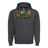 Smoke Peace Love Nubian Goat Zipper Hoodie - LillyAllenDesigns
