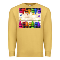 Antique Gold custom teacher name crayons Premium Sweatshirt - NancyCooperArtShop