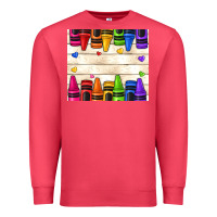 Cardinal custom teacher name crayons Premium Sweatshirt - NancyCooperArtShop