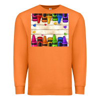 Carrot custom teacher name crayons Premium Sweatshirt - NancyCooperArtShop