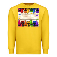 Lemon custom teacher name crayons Premium Sweatshirt - NancyCooperArtShop