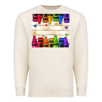 Sandshell custom teacher name crayons Premium Sweatshirt - NancyCooperArtShop