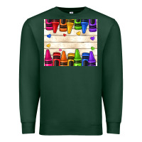 Custom Teacher Name Crayons Premium Sweatshirt | Teevron