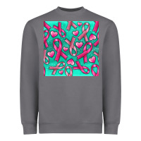 Cancer Ribbon With Heart Heavyweight Sweatshirt | Teevron