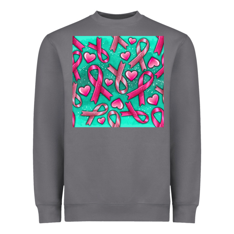 Cancer Ribbon With Heart Heavyweight Sweatshirt by texasbilliewilder | Teevron