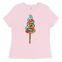 Bubblegum Pink bluered lollipop Ladies Tee - AdoDesignShop
