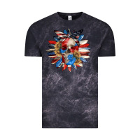 Cloud Black 4th of July sunflower skull 4th of july Vintage Tee - CowGirlArtShop