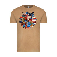 Vintage Camel 4th of July sunflower skull 4th of july Vintage Tee - CowGirlArtShop