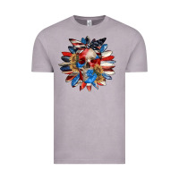 Vintage Zinc 4th of July sunflower skull 4th of july Vintage Tee - CowGirlArtShop