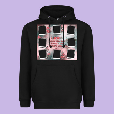 Family Photo Collage Heavyweight Hoodie Designed By Maliassmallbusiness